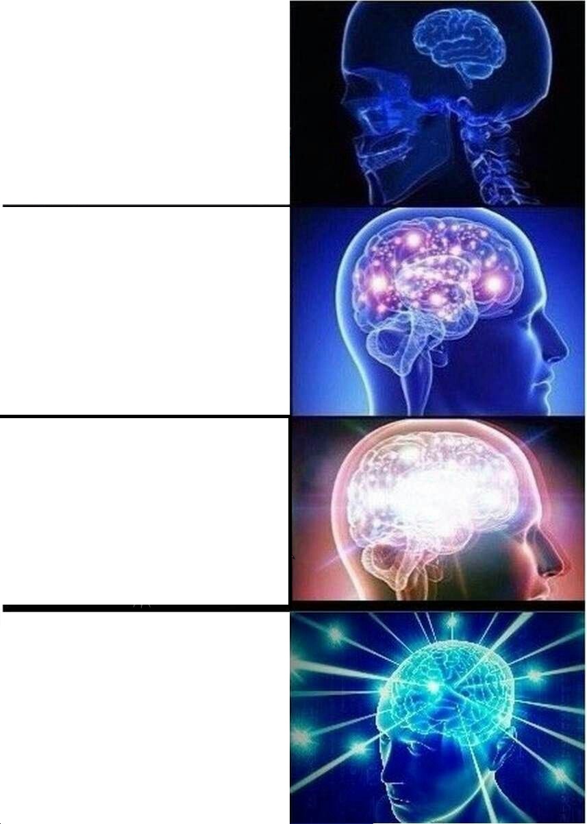 Expanding Brain meme about Extracted