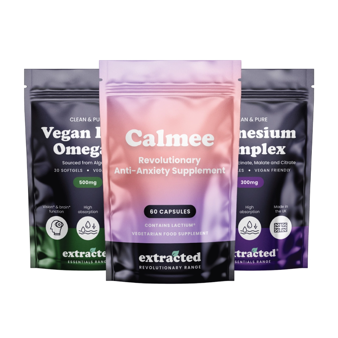 Vegan DHA Omega 3, Calmee and Magnesium Complex pouches
