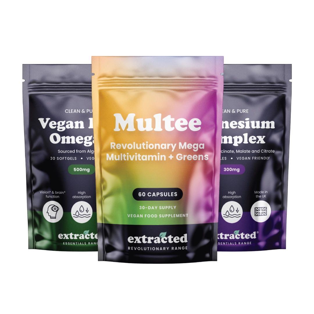 Vegan DHA Omega 3, Multee and Magnesium Complex pouches
