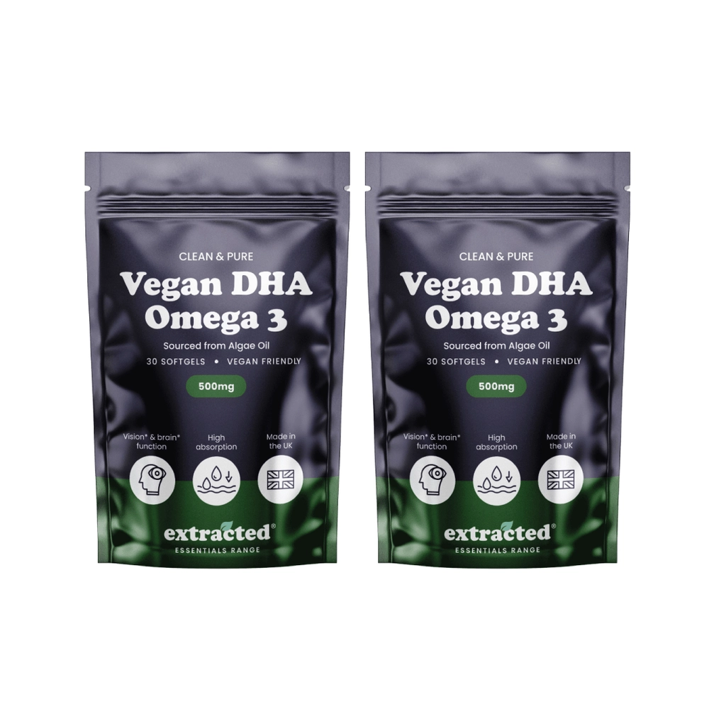 Two Vegan DHA Omega 3 pouches